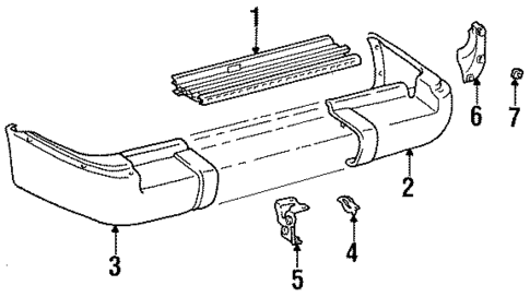 Bumper & Components - Rear for 1995 Toyota Land Cruiser #0