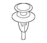 G18K51SJ3 - Body: Finish Molding Retainer Clip for Mazda: 2, 3, 5, 6, CX-7, CX-9, MPV, MX-5 Miata, Protege, Protege5, RX-8 Image