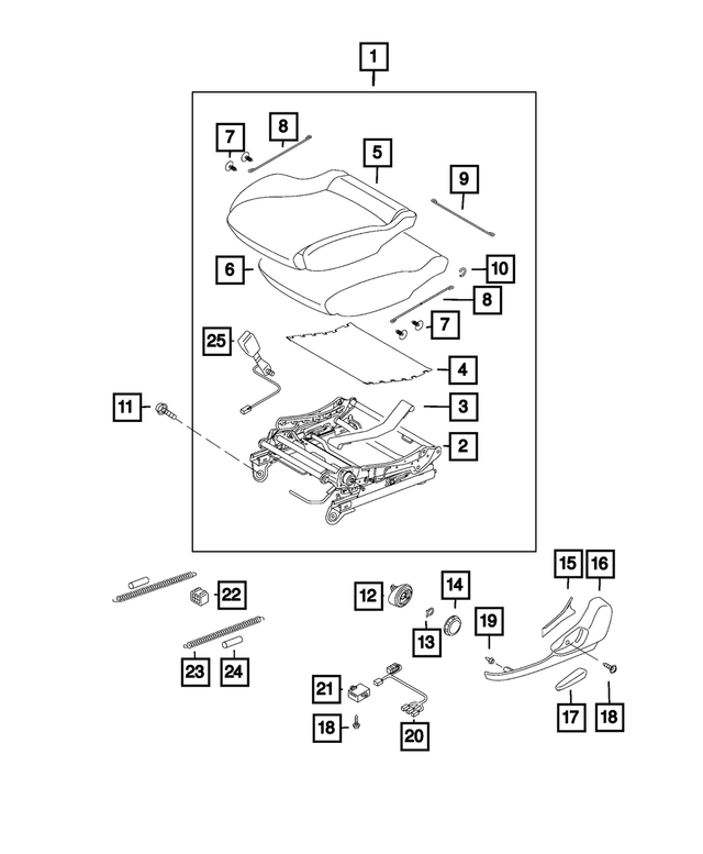 68355600AA - : Seat Cushion Foam for Mopar Image