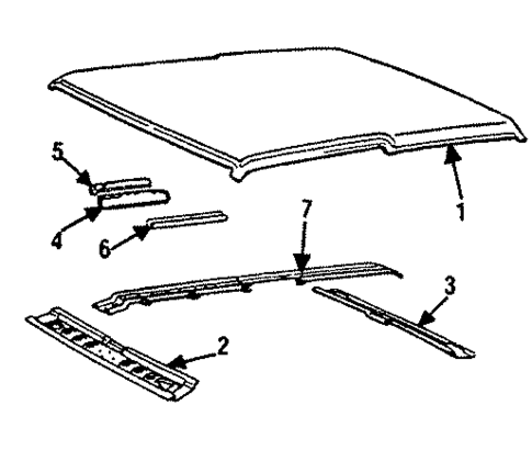 Roof for 1988 Mitsubishi Mirage #0
