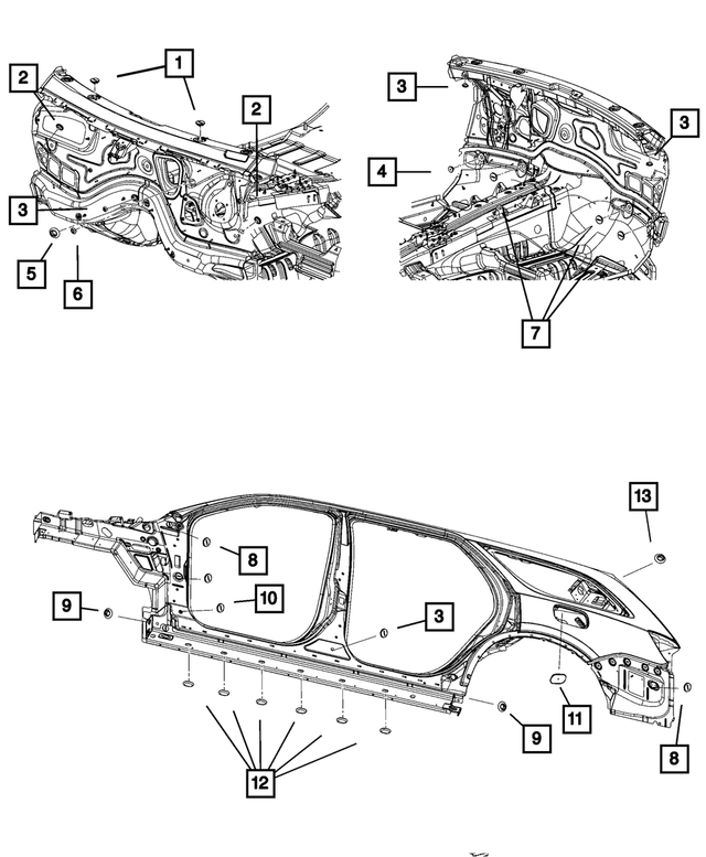4860222 - Body Sheet Metal Except Doors: Plug, Rear for Mopar Image