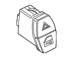 61316919506 - Body: Hazard Switch for BMW: 525i, 525xi, 528i, 528i xDrive, 528xi, 530i, 530xi, 535i, 535i GT, 535i xDrive, 535xi, 545i, 550i, 645Ci, 650i, M5, M6, X1, X3, X5, X6, Z4 Image