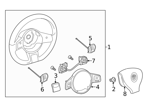 Steering Wheel & Trim for 2014 Volkswagen Beetle #0