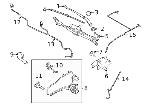 Windshield Washer & Related Components for 2023 Land Rover Discovery Sport #0