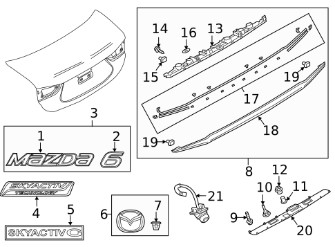 Exterior Trim - Trunk for 2020 Mazda 6 #0