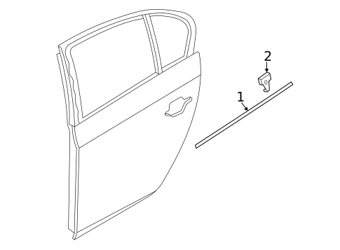 Exterior Trim - Rear Door for 2013 BMW 535i GT xDrive #0