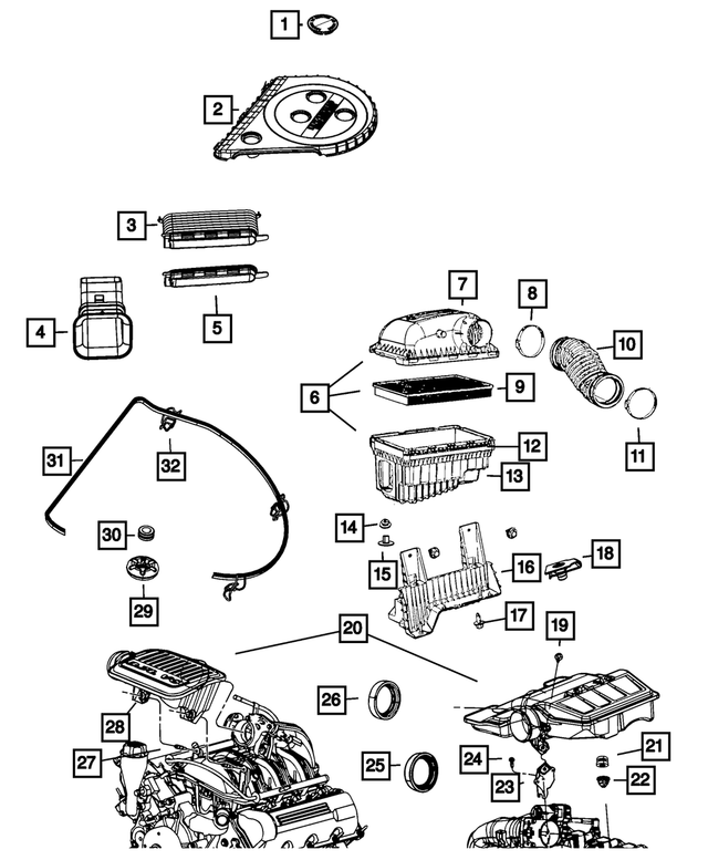 68056361AA - Fuel: Clean Air Hose for Mopar Image
