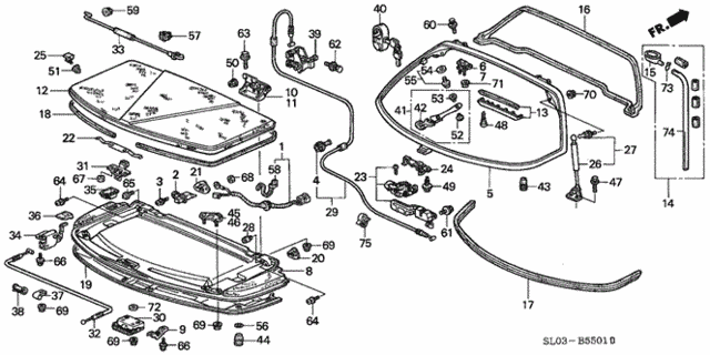 Rear Hatch (2) for 1999 Acura NSX #0