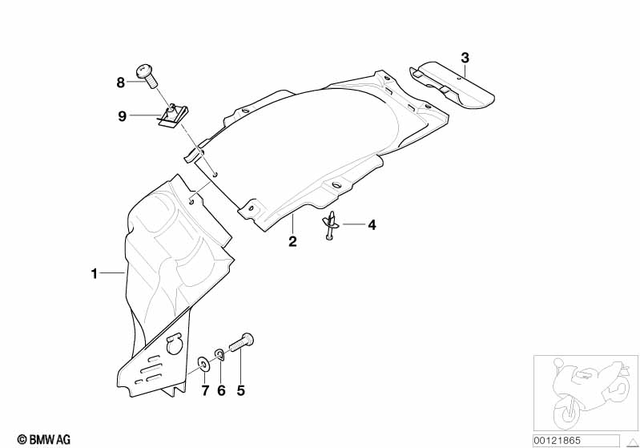51131885399 - Frame and Mounting Parts: Clamp -  for BMW-Motorrad Image