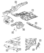 55394418AJ - Body Sheet Metal Except Doors: Floor Pan for Mopar Image