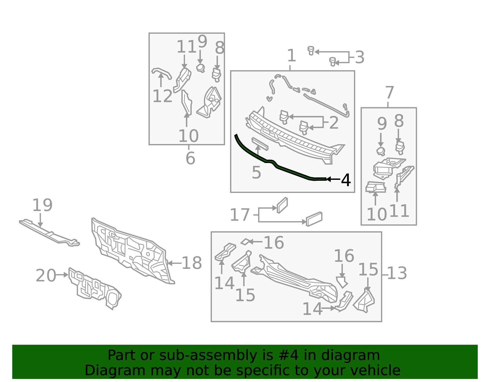 74143-SNA-A00 - Rubber Rear Hood Seal - 2006-2011 Honda Civic | Genuine ...