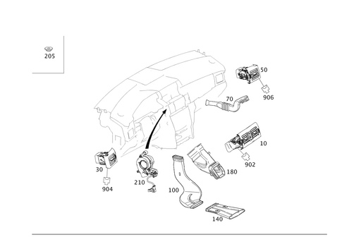 Air Ducting for 2013 Mercedes-Benz GLK350 #0