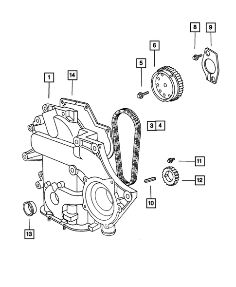 Timing Chain and Cover for 2005 Chrysler Town & Country #0