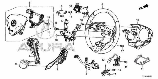 Steering Wheel for 2013 Acura ILX #0