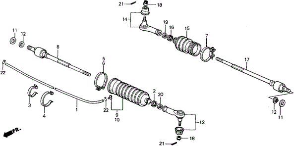 Tie Rod (Front & Rear) for 1991 Honda Prelude #0