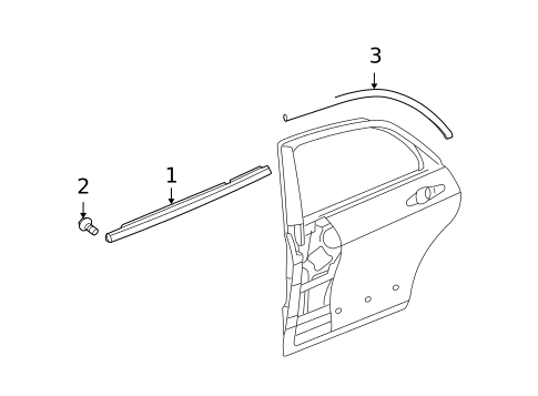 Exterior Trim - Rear Door for 2006 Acura TSX #0