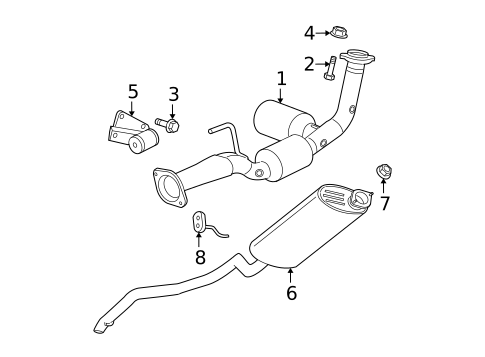 Exhaust Components for 2005 Jeep Grand Cherokee #0