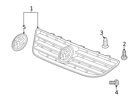 Grille & Components for 2006 Volkswagen Phaeton #0