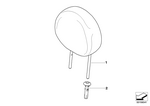 52107270459 - Seats: Headrest Leather for Mini Image