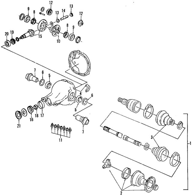 3L1Z4209A - Universals &amp; Rear Axle: Ring &amp; Pinion for Ford: Country Squire, LTD, LTD Crown Victoria, Mustang, Ranger, Thunderbird | Lincoln: Mark VII | Mercury: Capri, Colony Park, Cougar, Grand Marquis Image