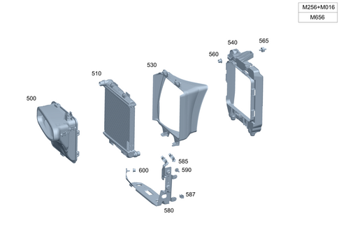 Radiator, Mounting, and Covering for 2021 Mercedes-Benz GLE53 AMG #0