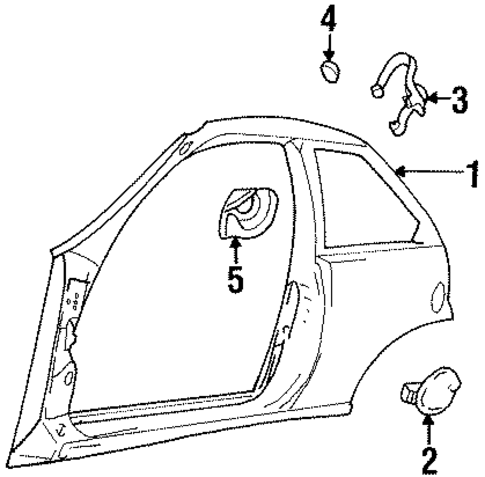 Quarter Panel & Components for 1996 Suzuki Swift #0