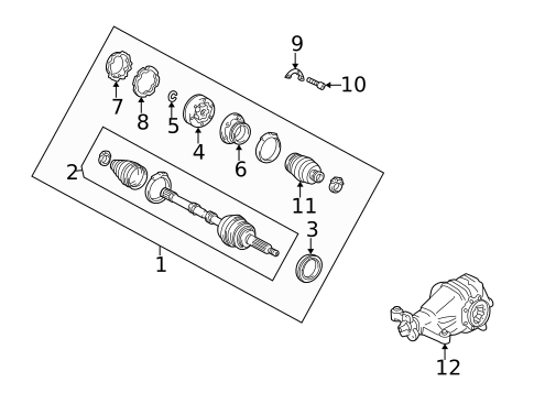 Axle & Differential for 1998 Lexus GS300 #0