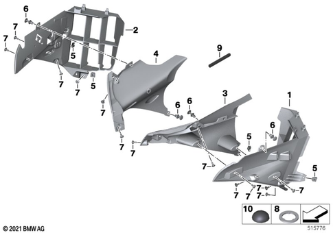 Motorcycle Trim Section, Windshield for 2021 BMW-Motorrad R 1250 RT #6