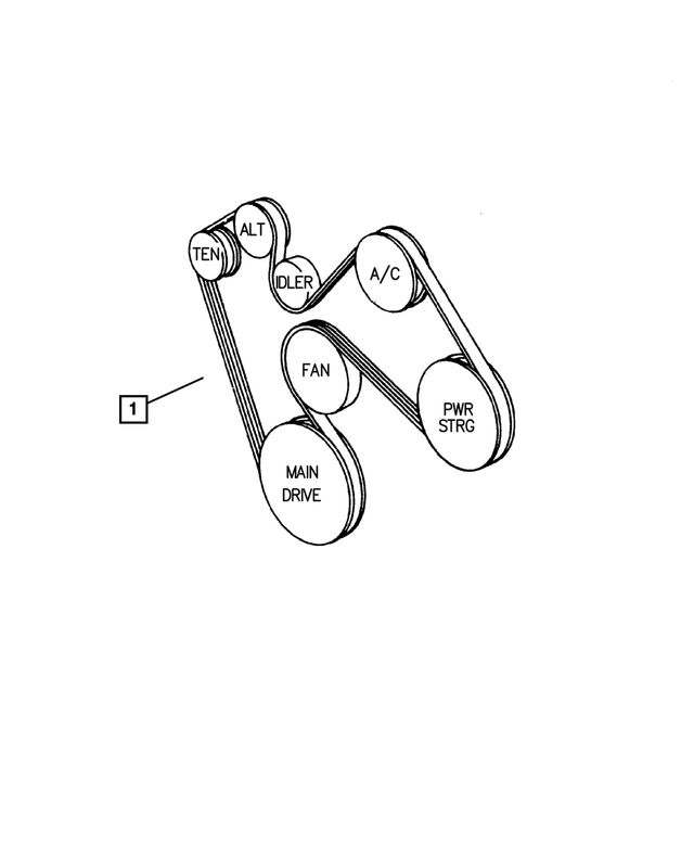 53010303 - Cooling: Accessory Drive Belt for Mopar Image image