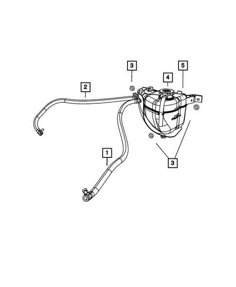 Engine Coolant Reservoir (Bottle) for 2011 Jeep Wrangler #1