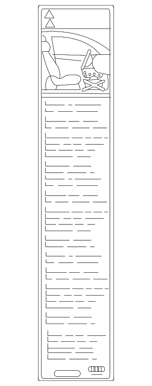 8E0010352P - Body: Air Bag Information Label for Audi Image