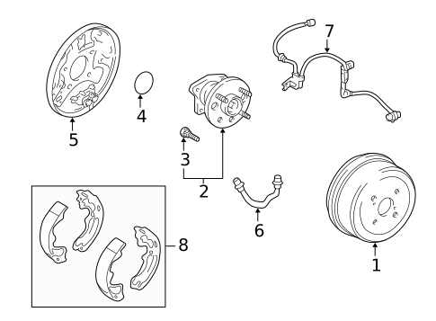 Rear Brakes for 2002 Toyota Corolla #0