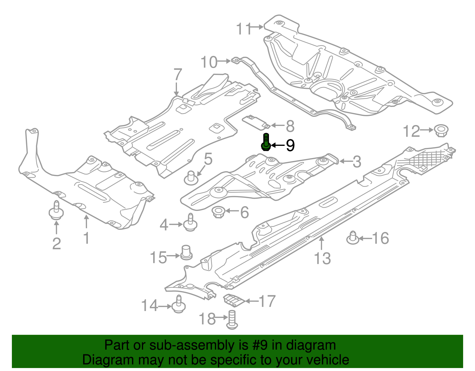 Heat Shield Screw - Porsche (N-910-345-01)