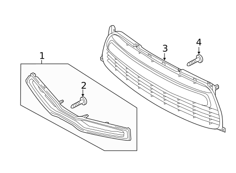 Grille & Components for 2014 Kia Forte Koup #0