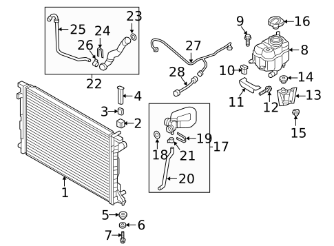 Radiator & Components for 2017 Audi Q7 #1