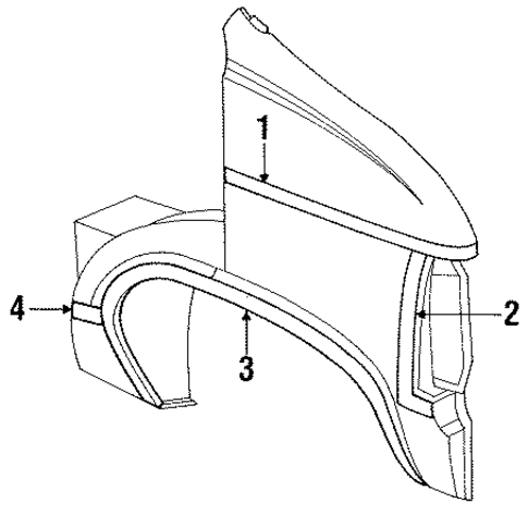 Exterior Trim - Fender for 1989 Dodge B250 #0