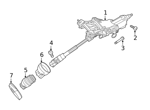 Steering Column Assembly for 2014 Ford Focus #0