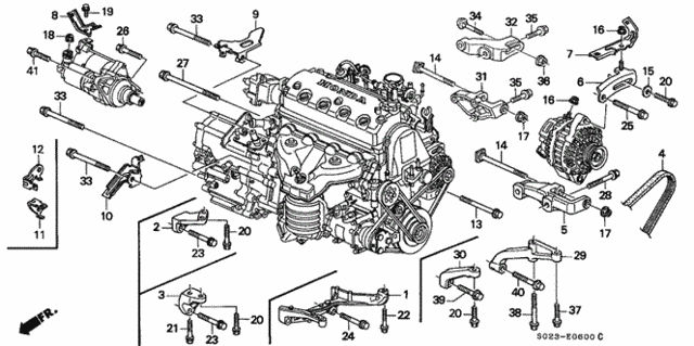 Alternator Bracket - Engine Stiffener for 1997 Honda Civic #0