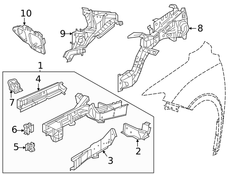Structural Components & Rails for 2022 Chrysler Pacifica #0