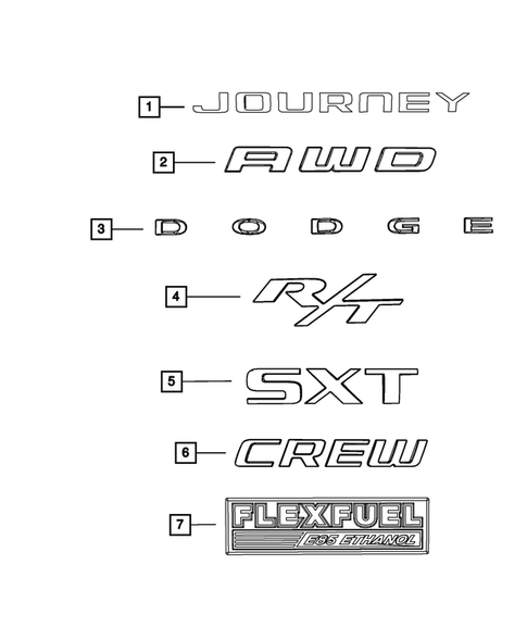 Nameplates for 2013 Dodge Journey #0