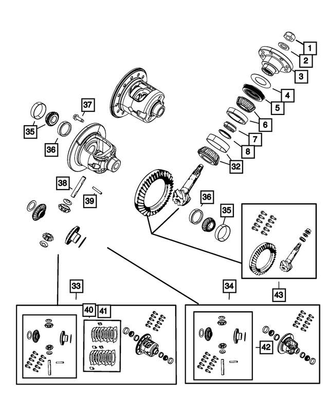 « 68019471AA – Rear Axle; Dana 226 MM; Differential and Drive Line : Pignon De Différentiel Axe pour Mopar Image »