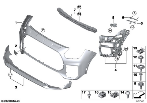 Bumper, Front for 2024 Mini Countryman SE ALL4 #2