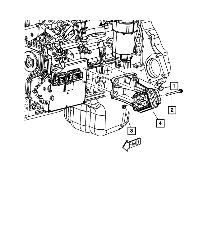 6508414AA - 5.9L Turbo Diesel; Engine: Hex Flange Head Bolt, Mounting for Mopar Image image