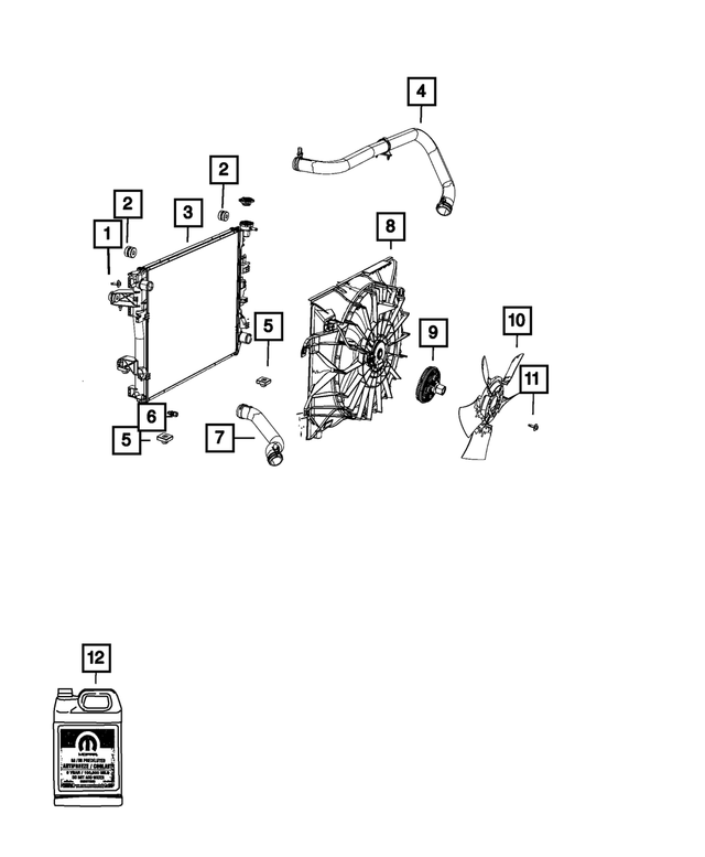 68050199AA - Cooling: Radiator Isolator for Mopar Image