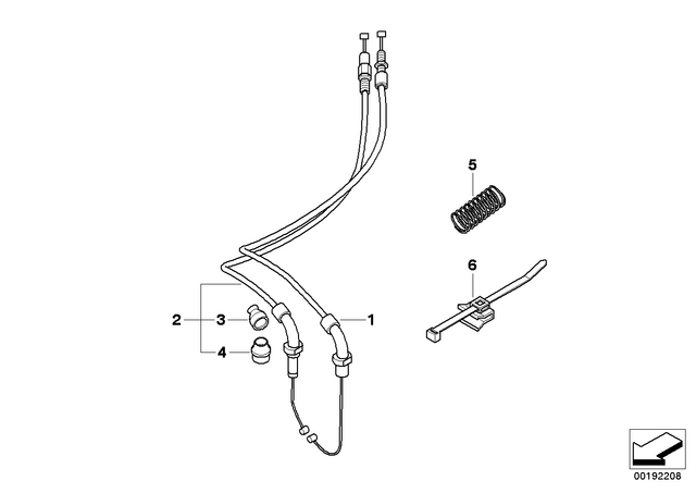 32737713444 - : Accelerator Cable, Connector for BMW-Motorrad Image