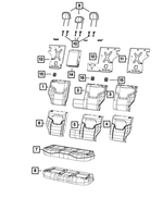 6AM42PXRAA - : Rear Seat Cushion Cover for Mopar Image