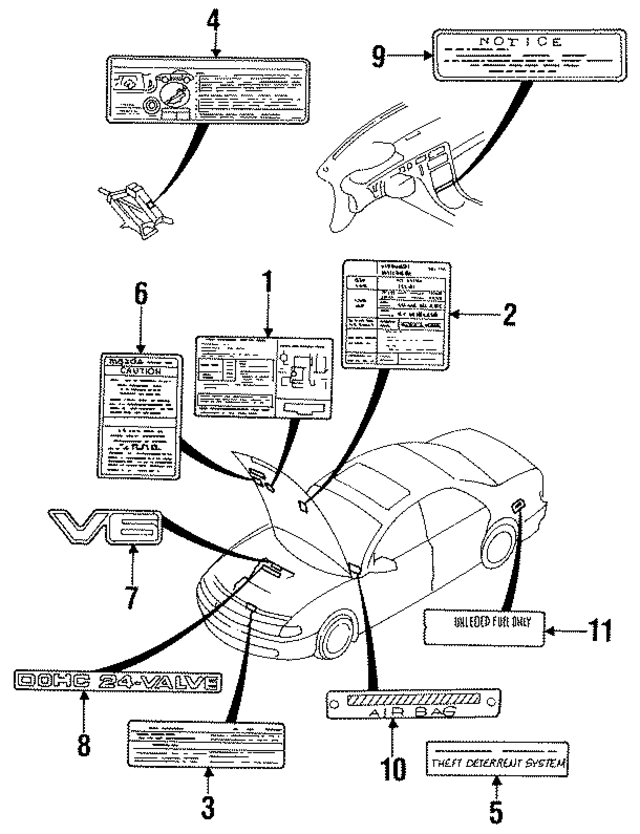 GL0169073 - : Tire Information Label for Mazda Image