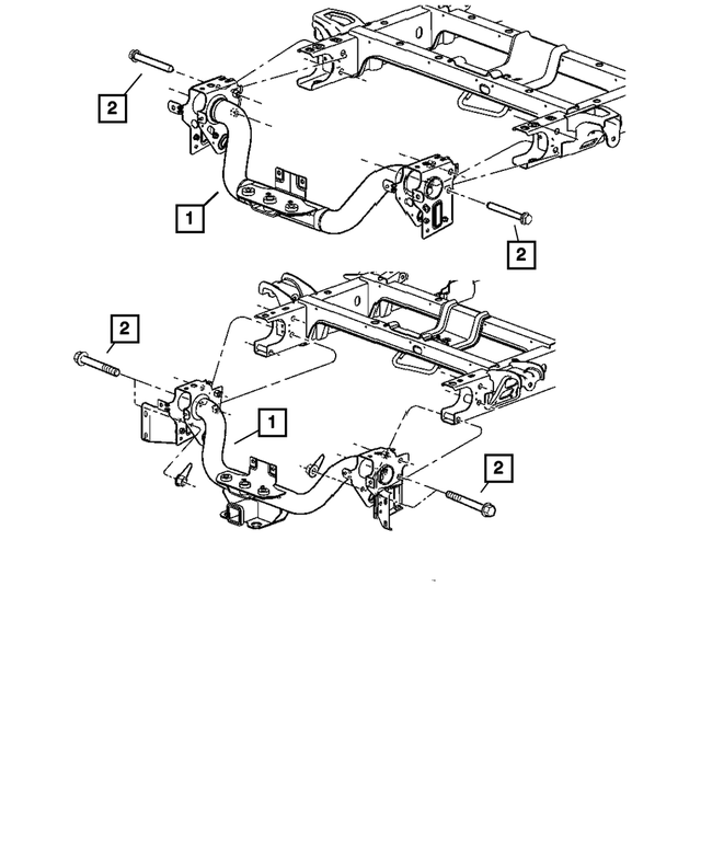 52014178AF - Frame, Bumper and Fascia: Trailer Hitch for Mopar Image