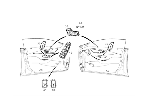 Switch in Front Door Lining for 2019 Mercedes-Benz AMG GT 53 #0