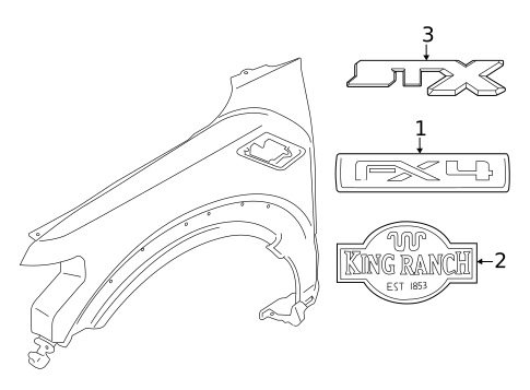 Exterior Trim - Fender for 2019 Ford Expedition #0